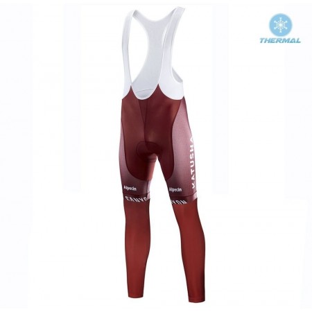 Collant à Bretelles 2019 Team Katusha Alpecin Hiver Thermal Fleece N001